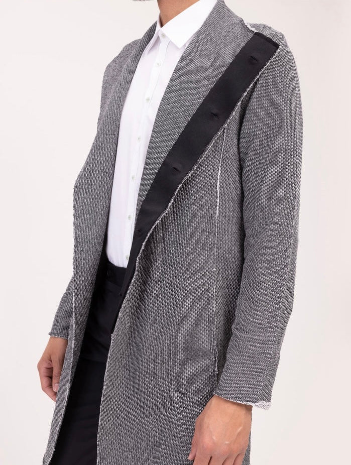 Take No Prisoners Asymmetrical Cardigan Grey