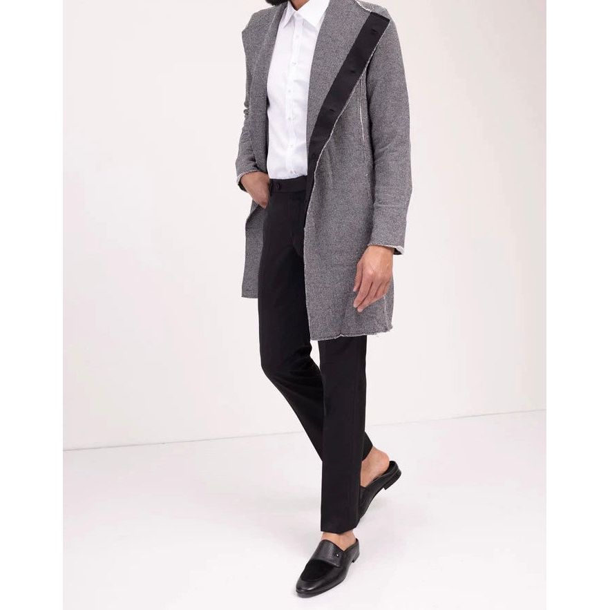 Take No Prisoners Asymmetrical Jacket Grey