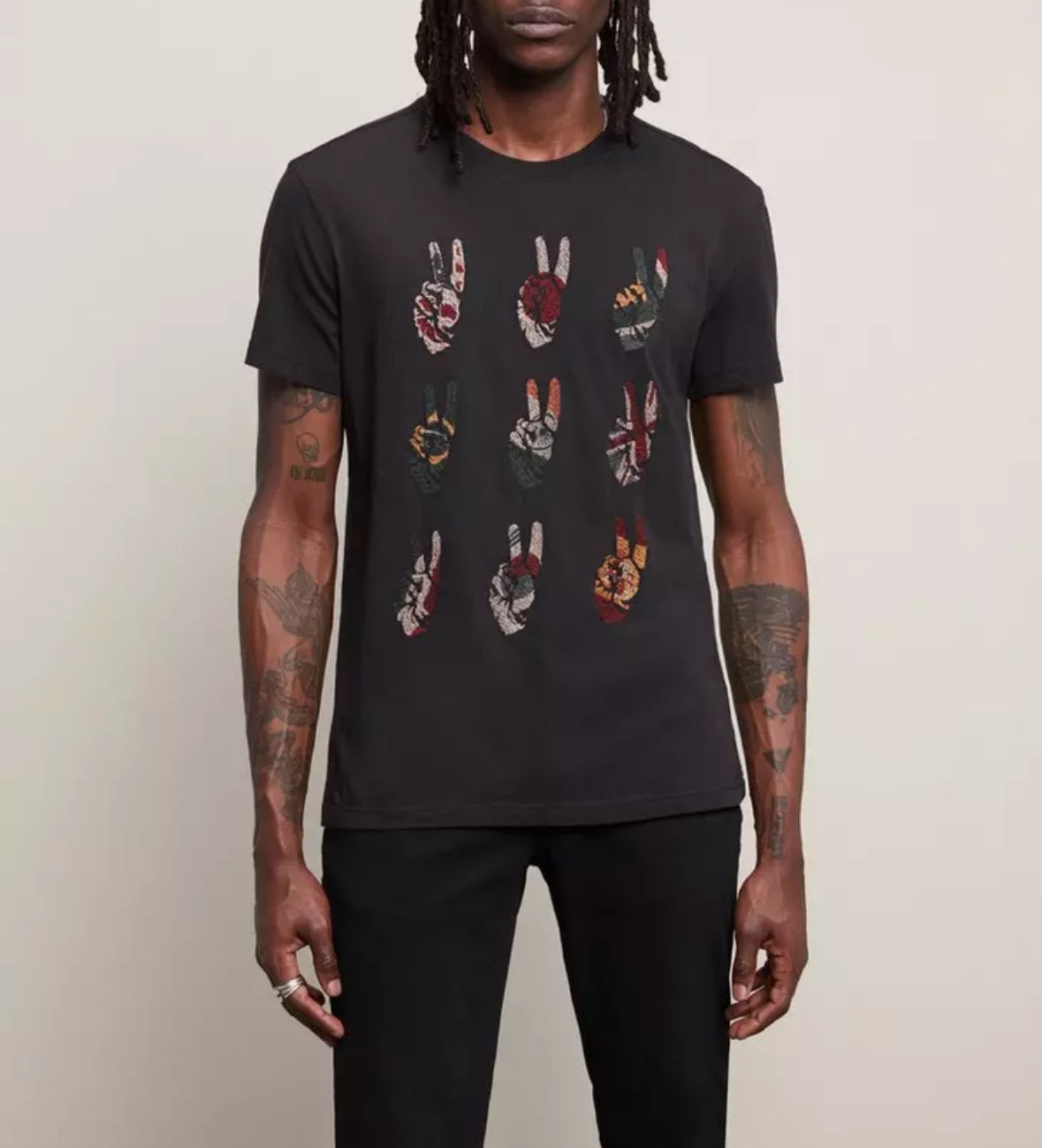 MULTI PEACE HAND TEE