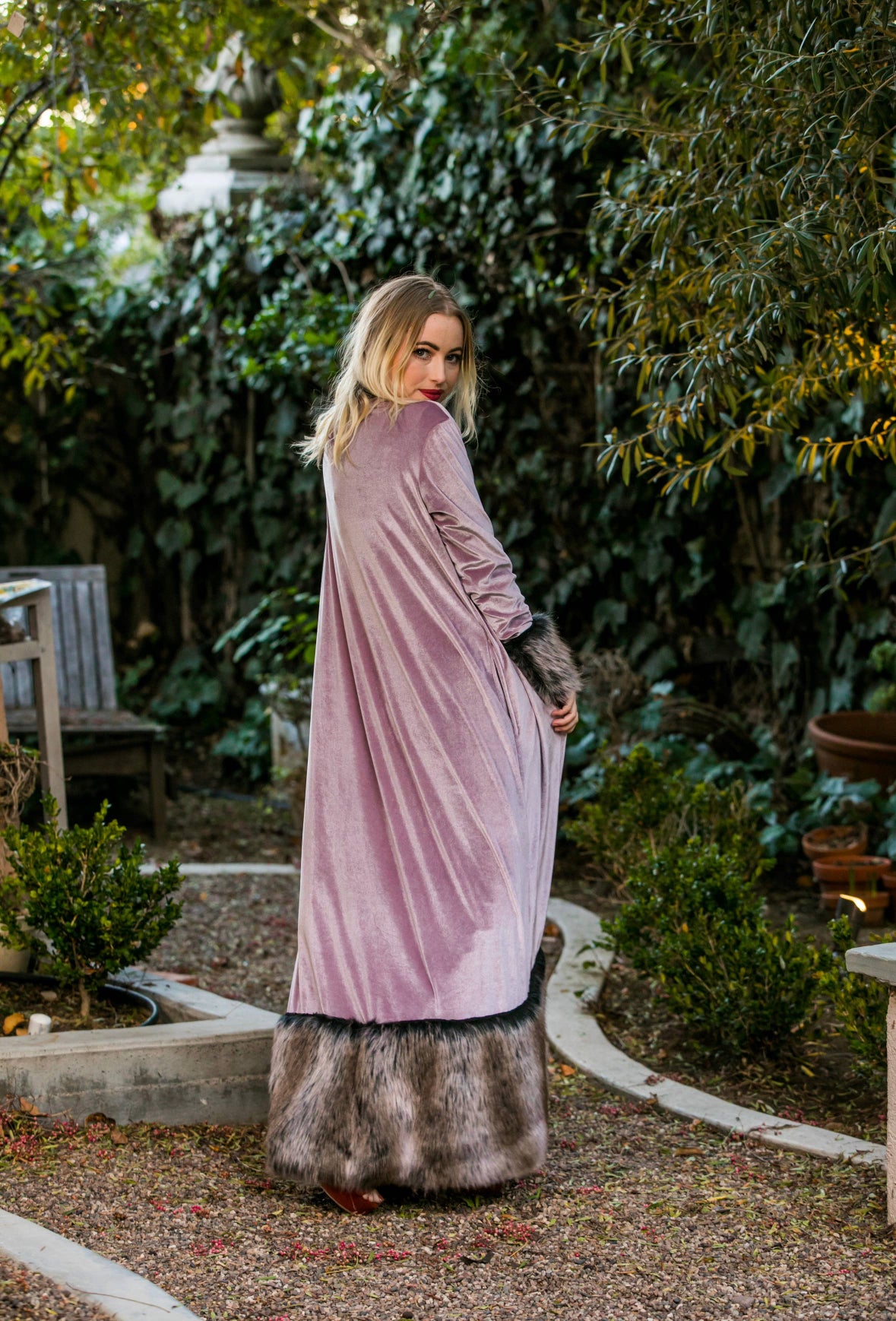 The Queens Faux Fur Kimono