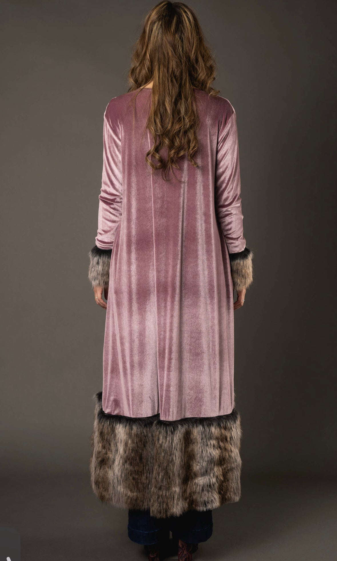 The Queens Faux Fur Kimono