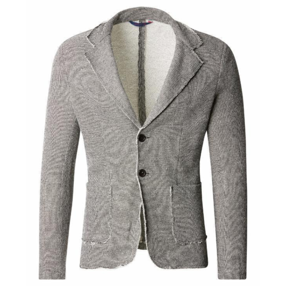 Trinity Raw Edge Fitted Cardigan Grey