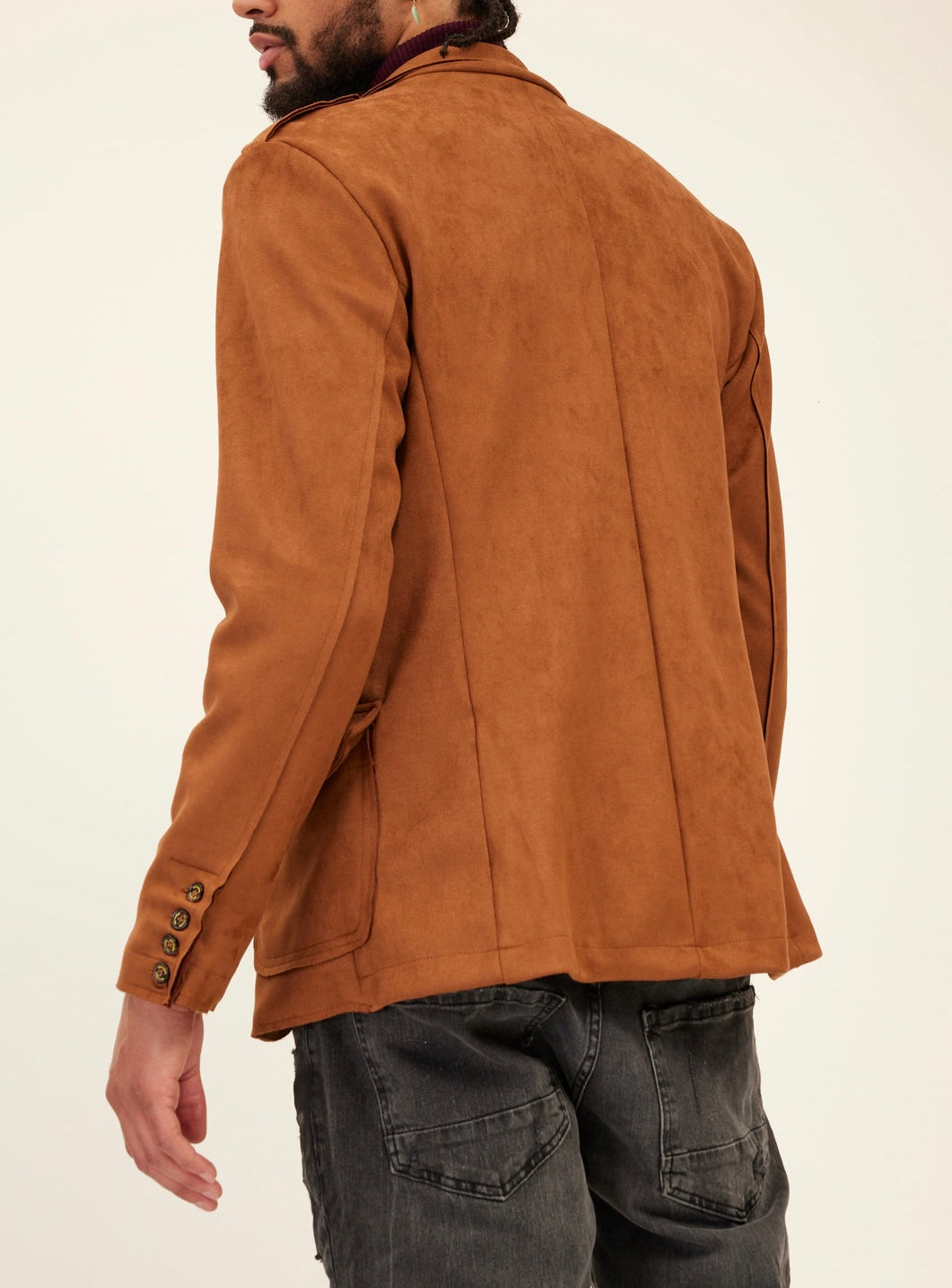 Safari Luxe Faux Suede Jacket - CAMEL