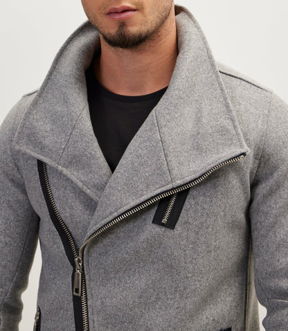 Stealth Slate Asymmetry Coat - Grey