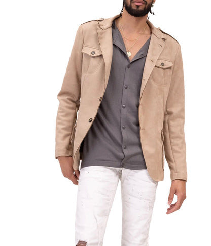 Eternity Desire Stone Faux Suede Jacket