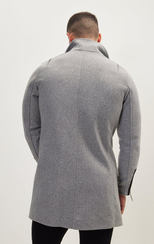 Stealth Slate Asymmetry Coat - Grey