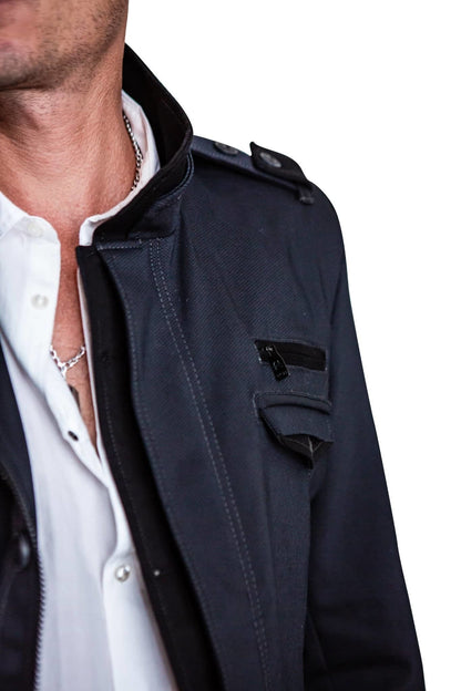 International Epaulette Shoulder Stand Collar Jacket