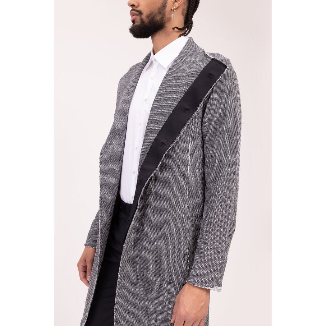 Take No Prisoners Asymmetrical Cardigan Grey